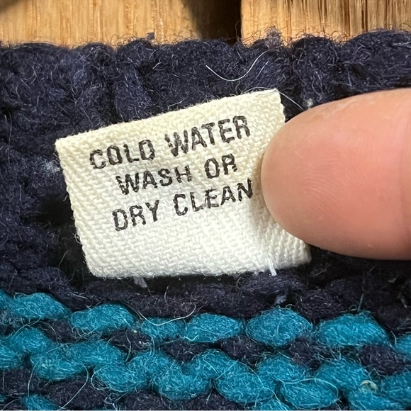 🐑Inca Trail Wool Chunky Knit Sweater Grey Purple Teal Unisex One Size Equador - Picture 4 of 8